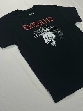 The Exploited Band T-Shirt, Y2K Punk Rock Skull Tour Tee (Brand New With Tags)